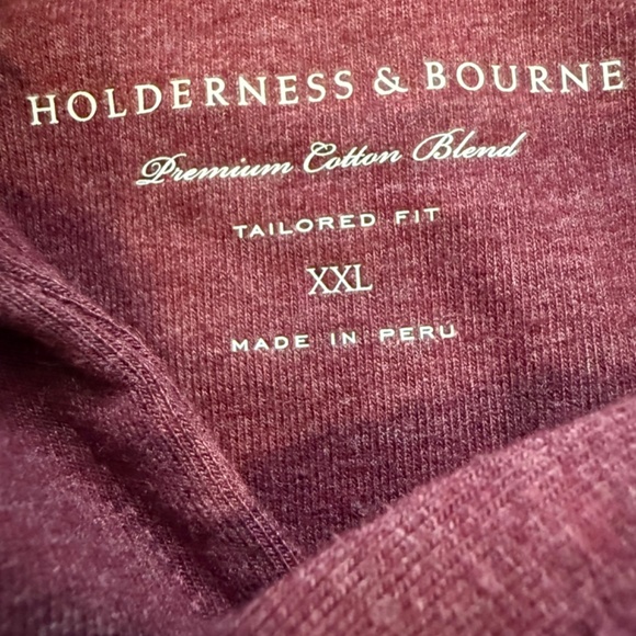 Holderness & Bourne Men's XXL The Lawson Pullover Heathered Dark Claret - Picture 6 of 10